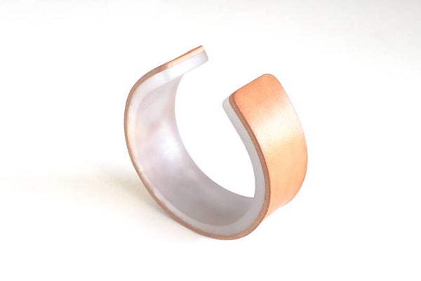 Armband acrylaat en leer A21-15