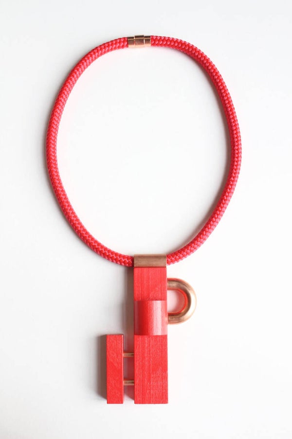 Ketting hout, koper, koord K21-45