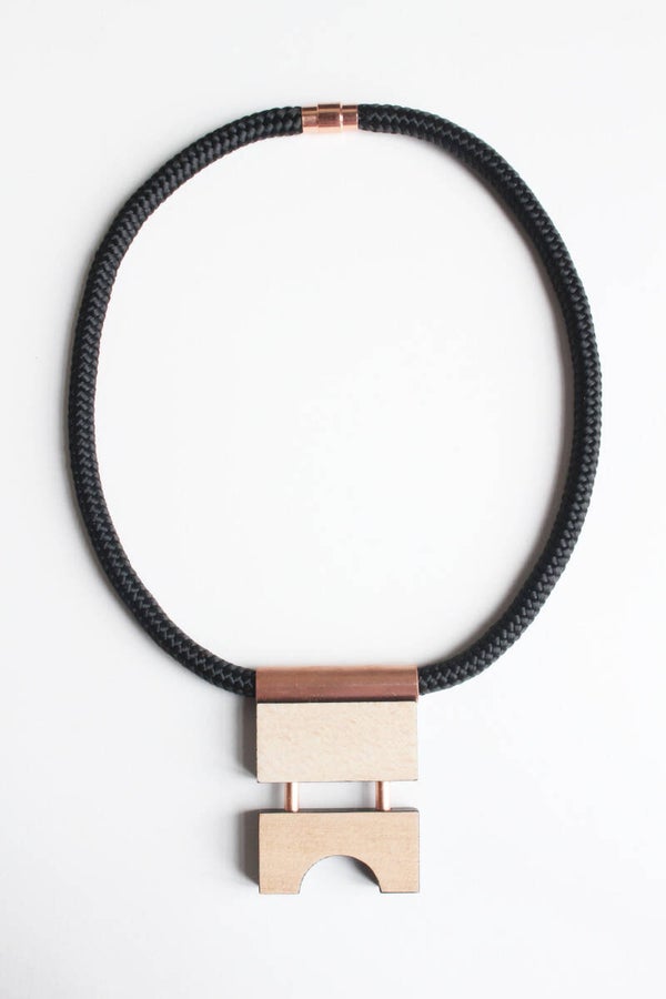 Ketting hout, koper, koord K21-53