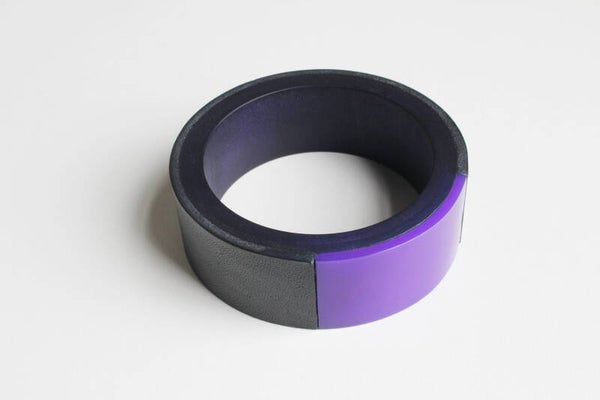 Armband hout, leer, acrylaat A21-21