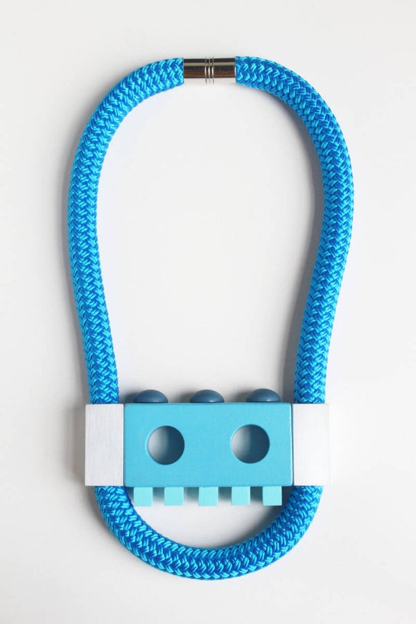 Ketting hout, aluminium, plastic, koord K22-8