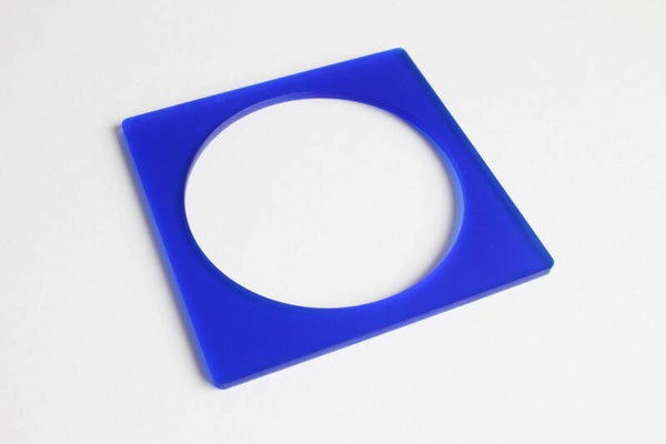 Armband vierkant blauw acrylaat A23-33