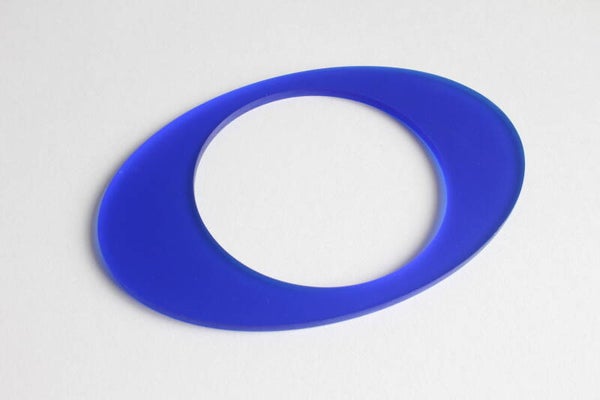 Armband ovaal blauw acrylaat A23-35