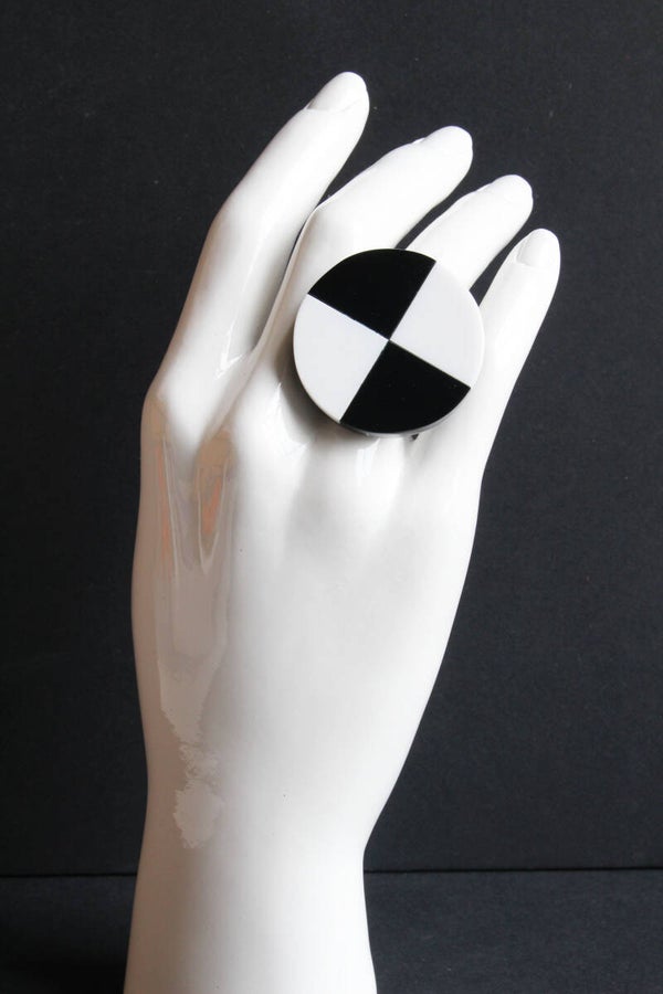 Ring zwart-wit R-R23-100