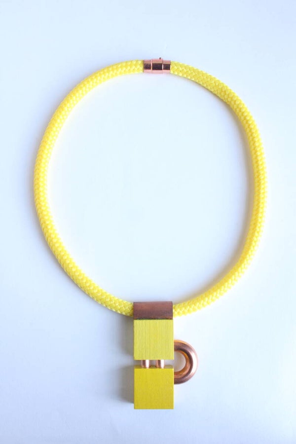 Ketting hout, koper, koord K21-1