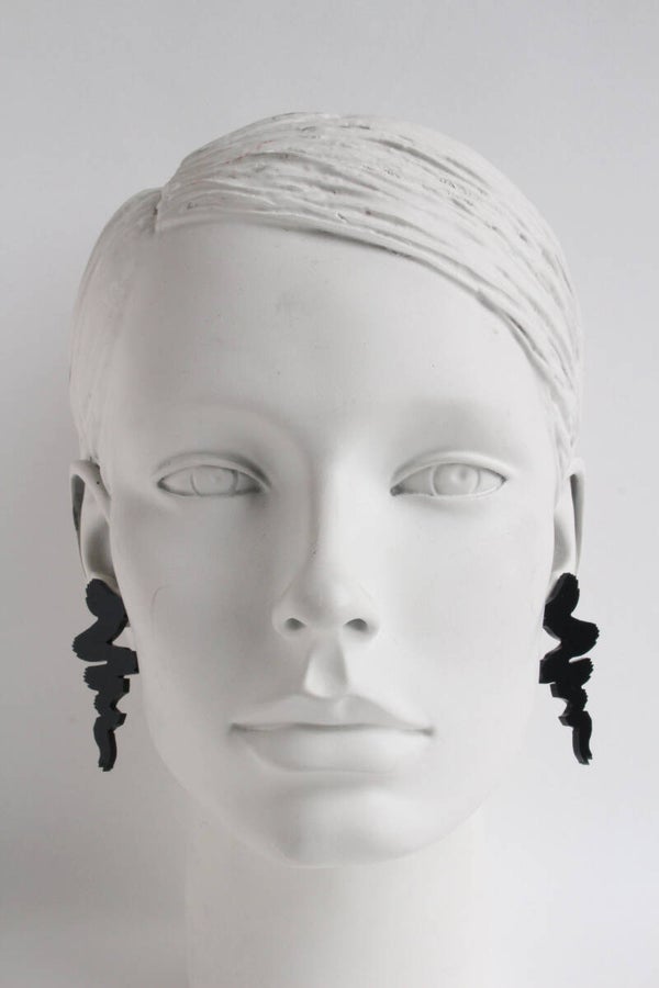 Oorbellen Doodle zwart O24-21