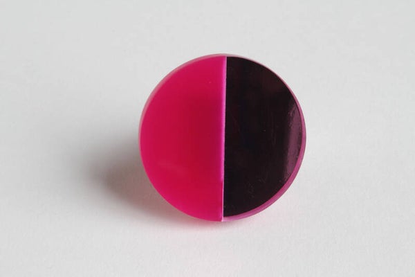 Ring acrylaat roze R25-24