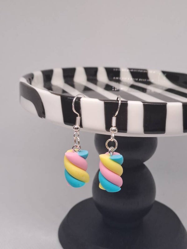 Dangling Marshmallow Earrings