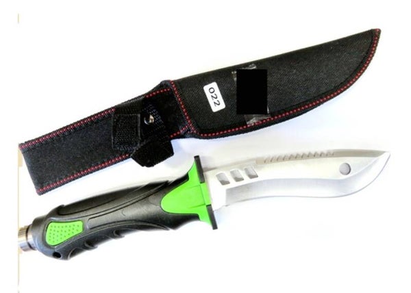 Hunting Knife Green/Black Handle - 022