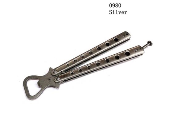 Butterfly Bottle Opener W/Long Handles Short "Blade" - 0980