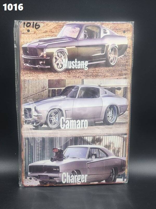 Tin Sign 1016 - Mustang,Camaro,Charger