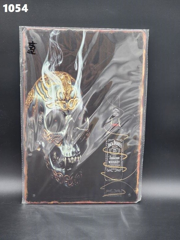Tin Sign 1054 - Skull/Jack Daniel
