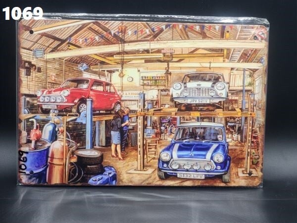 Tin Sign 1069 - Mini Cooper Repair Shop