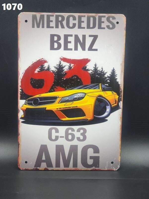 Tin Sign 1070 - Mercedes Benz C-63 AMG