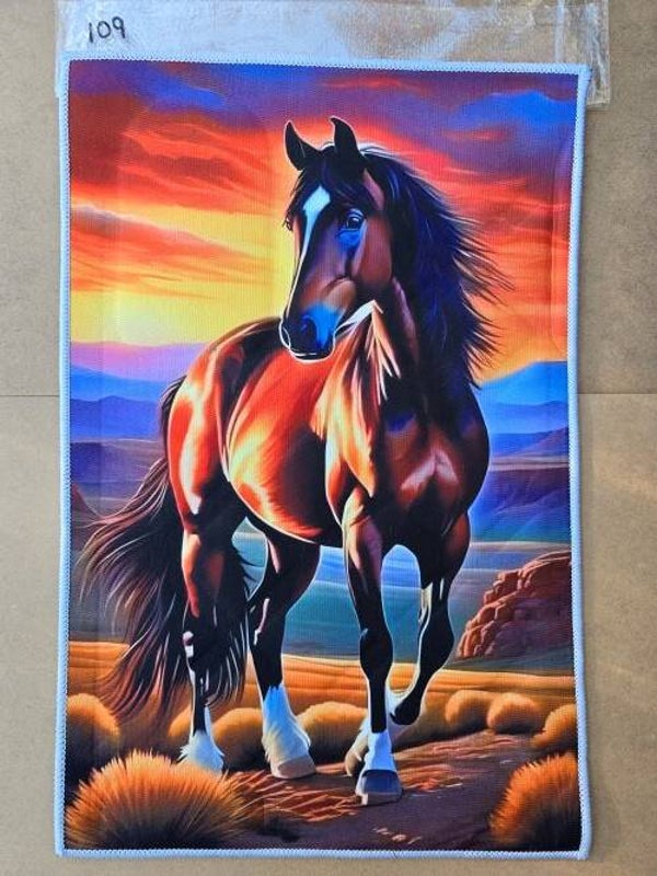 Mat 109 - Horse Sunset Backdrop