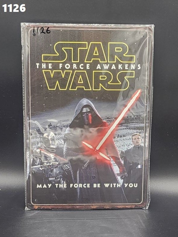 Tin Sign 1126 - Star Wars The Force Awakens May The Force Be With You