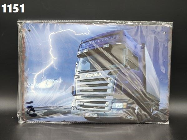 Tin Sign 1150 - Topline Scania Truck - Lightning