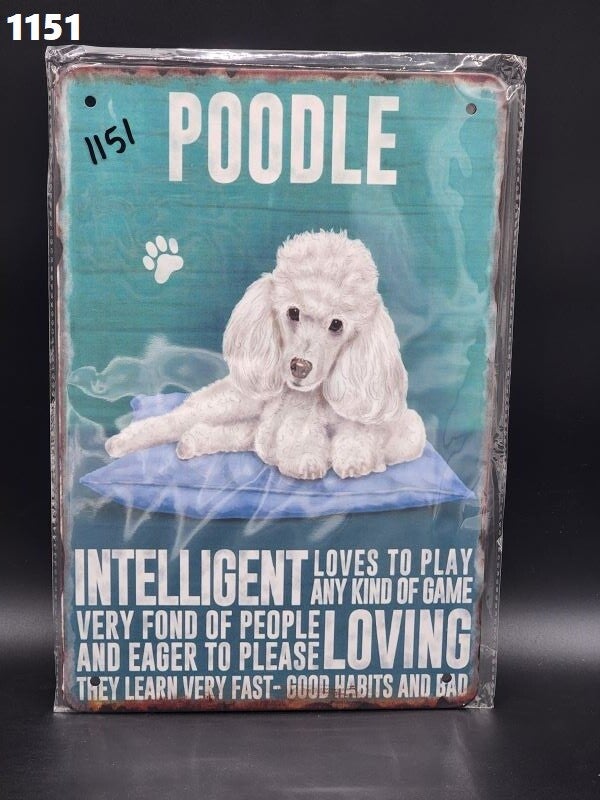 Tin Sign 1151 - Poodle
