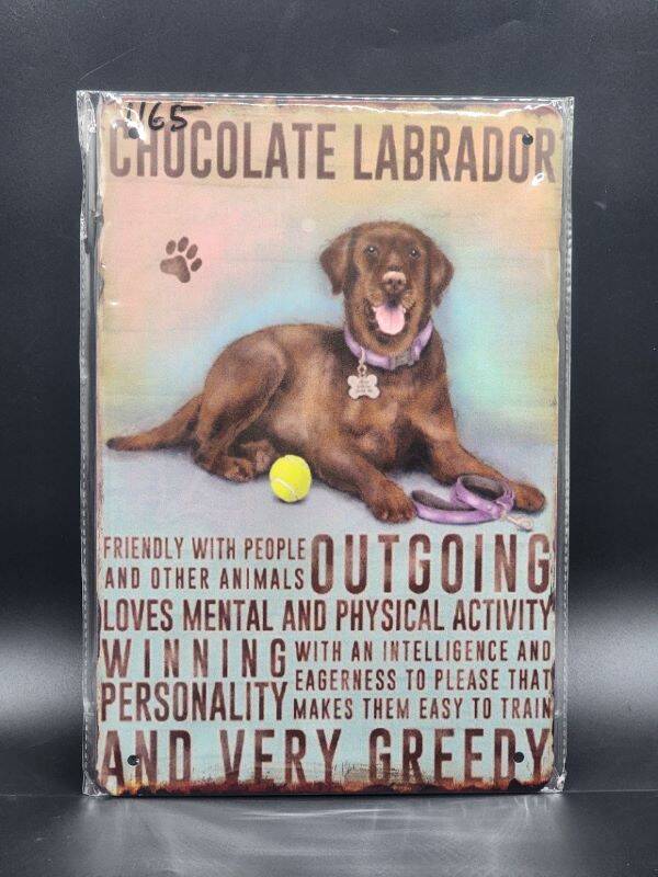 Tin Sign 1165 - Chocolate Labrador