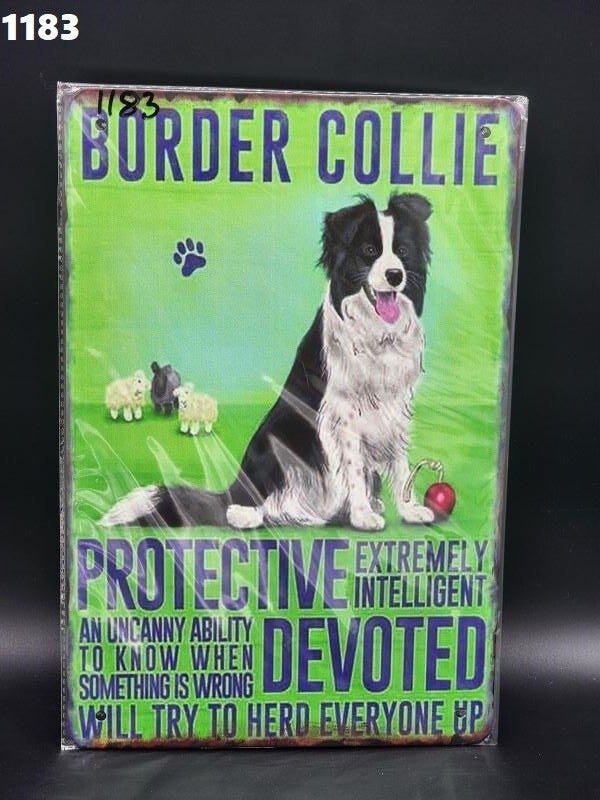 Tin Sign 1183 - Border Collie