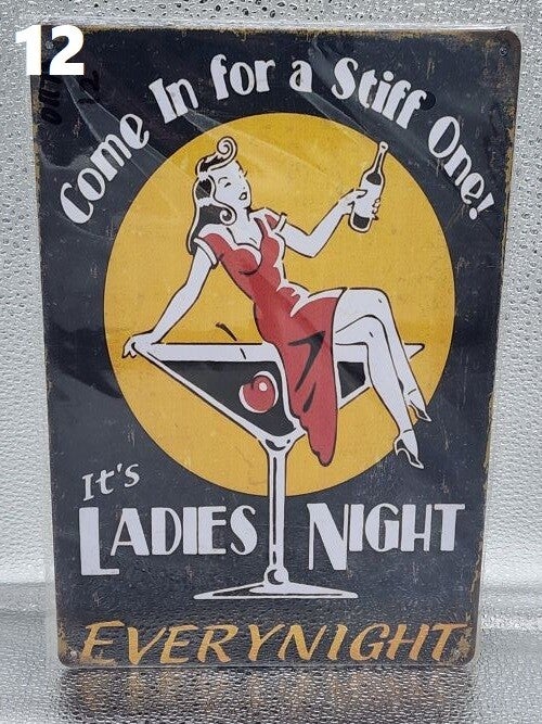 Tin Sign 12 - Come In For A Stiff One