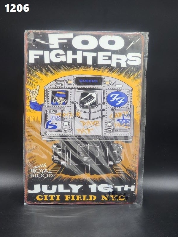 Tin Sign 1206 - Foo Fighters W/Royal Blood July 16th Citi Field N.Y.C.