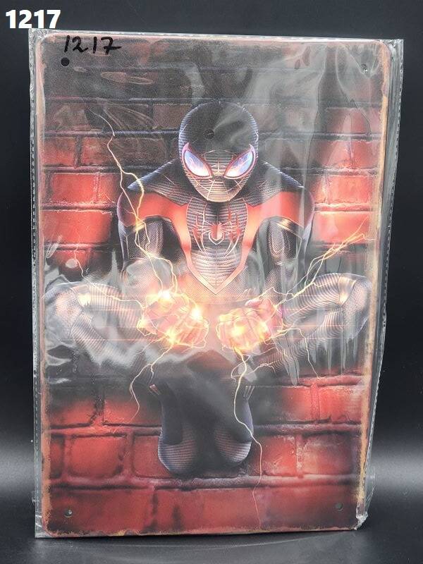 Tin Sign 1217 - Spiderman on Electricity