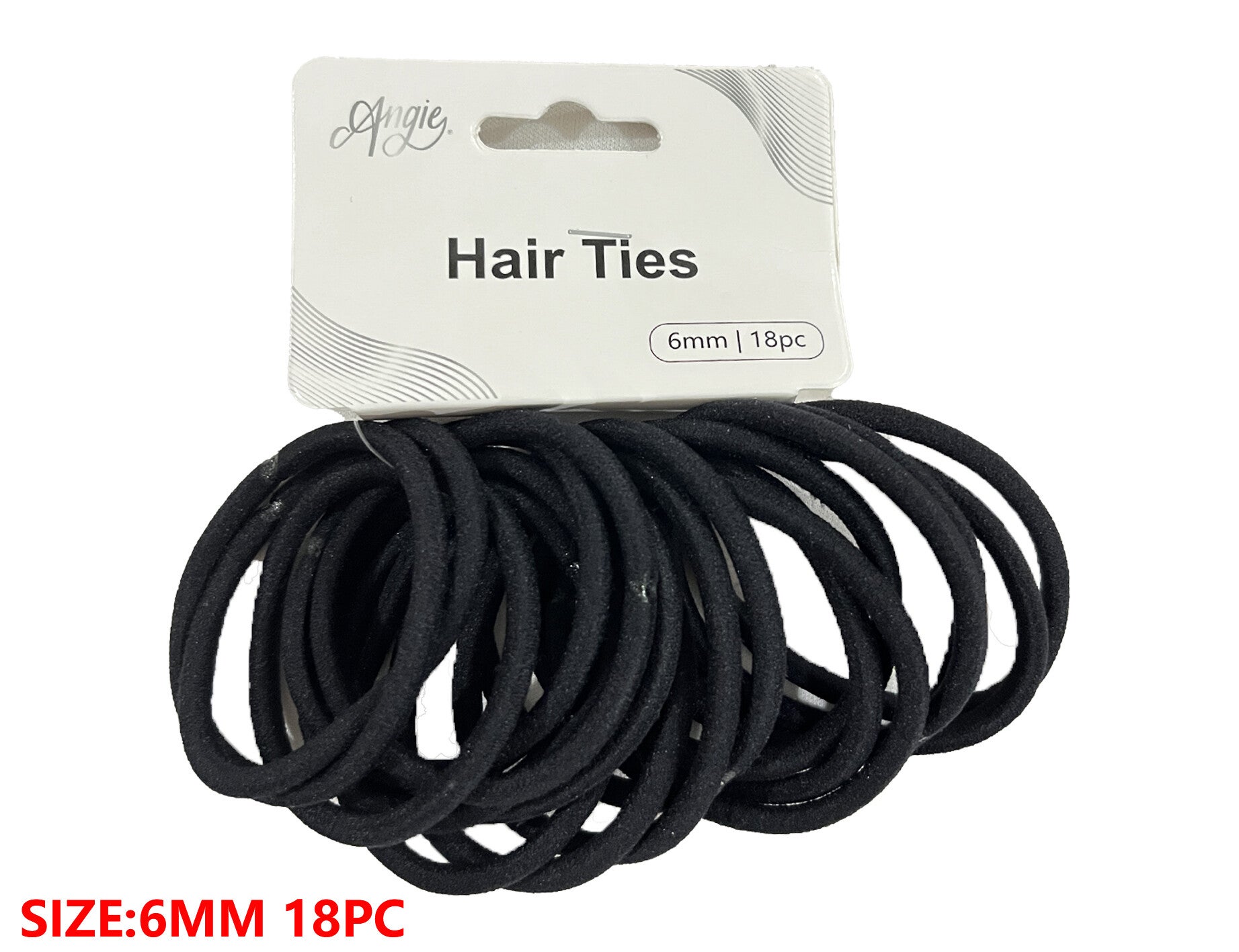 Hair Ties Angie Black 18pcs - CA01153