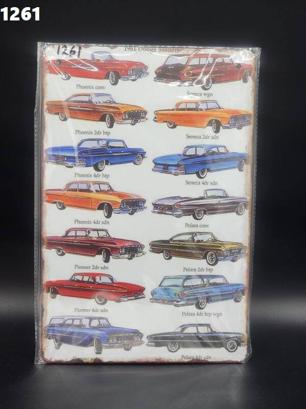 Tin Sign 1261 - 1961 Dodge Models