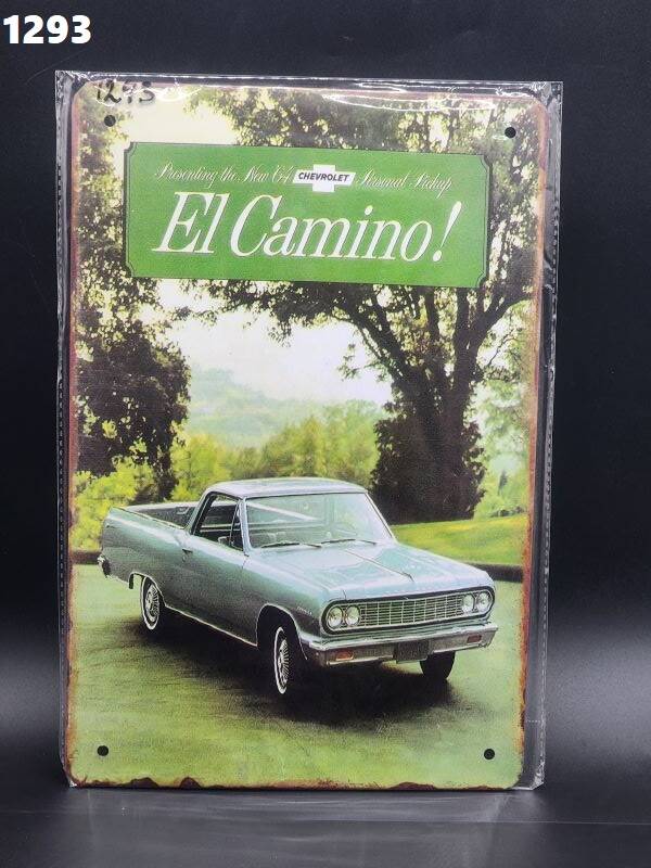 Tin Sign 1293 - Presenting The New 64 Chevrolet El Camino!