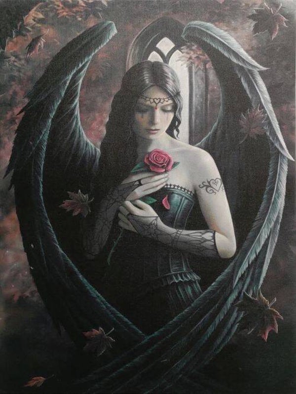 Tin Sign 13 - Anne Stokes Angel Rose
