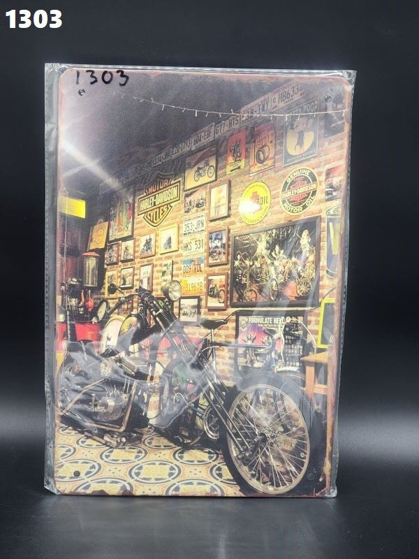 Tin Sign 1303 - Harley-Davidson Memorabilia Featuring Motorcycles Vintage Signs & Posters