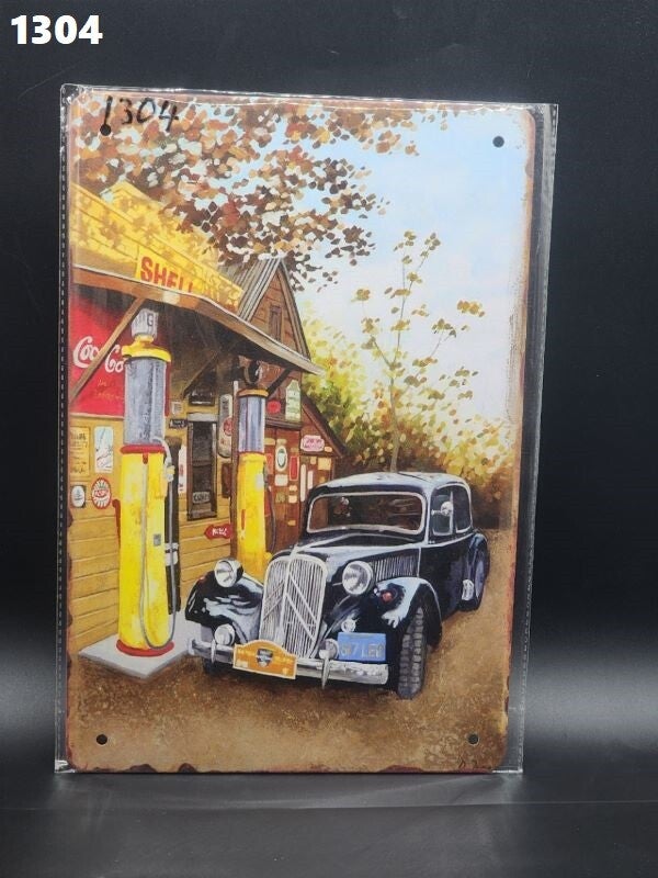 Tin Sign 1304 - Vintage Citroen Traction Avant Car