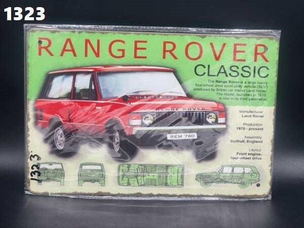 Tin Sign 1323 - Range Rover Classic