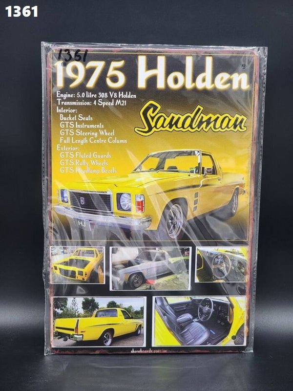 Tin Sign 1361 - 1975 Holden Sandman