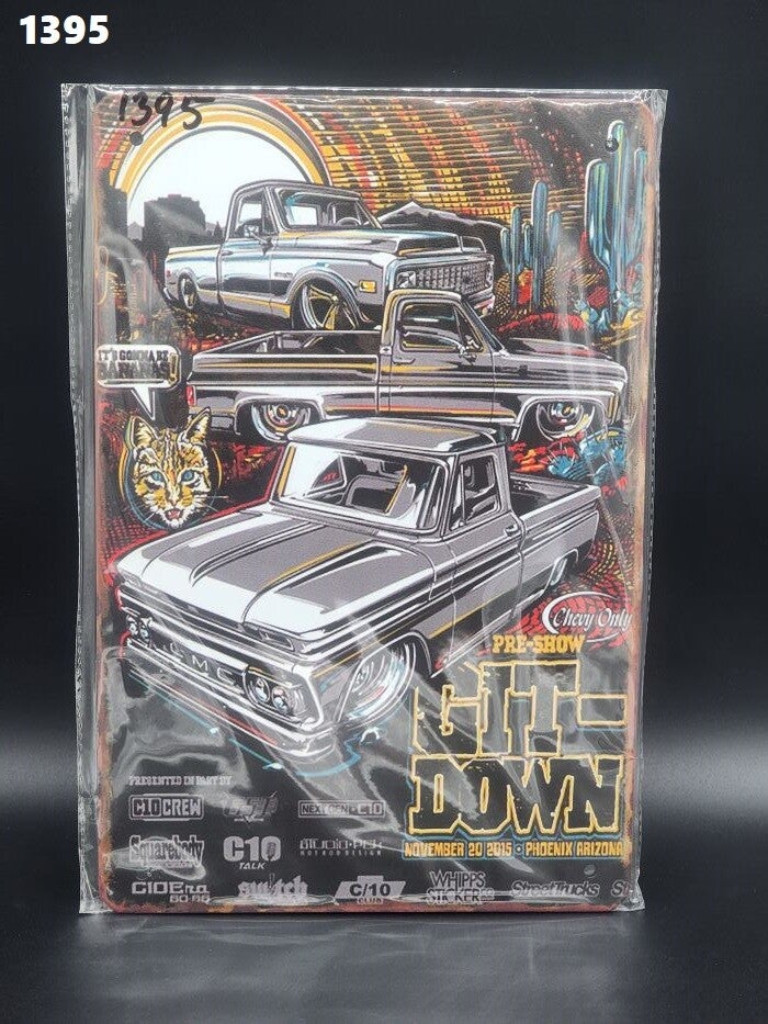 Tin Sign 1395 - Chevy Only Pre-Show Git-Down November 20 2015 Phoenix Arizona