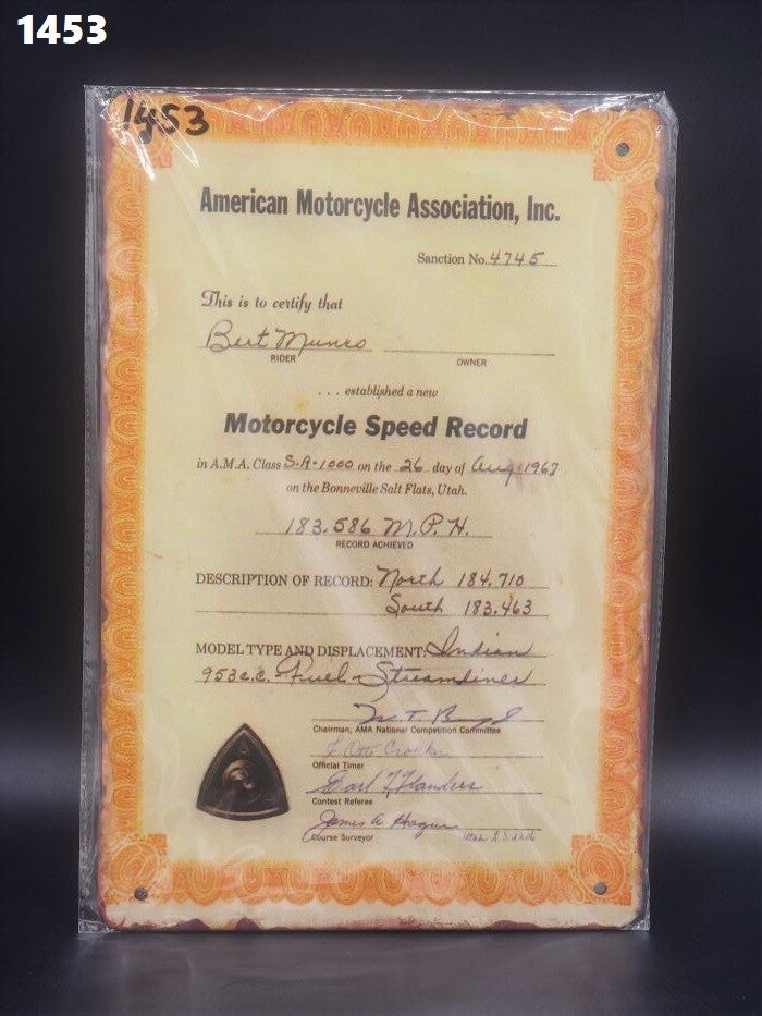 Tin Sign 1453 - American Motorcycle Assn.Inc