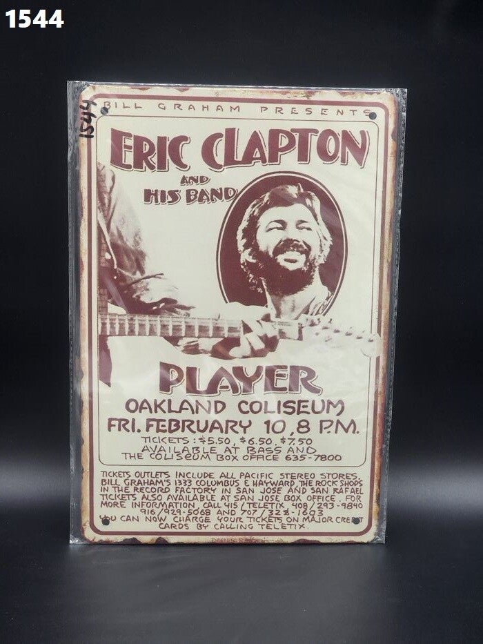 Tin Sign 1544 - Eric Clapton and his band