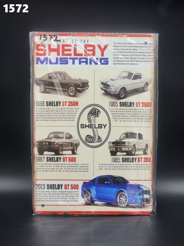 Tin Sign 1572 - Best of The Shelby Mustang
