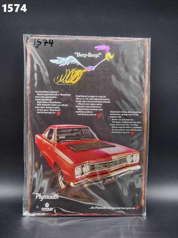 Tin Sign  1574 - Plymouth Beep-Beep