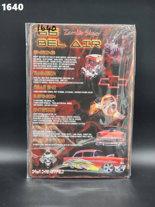 Tin Sign 1640 - 56 Bel Air Zombie Slayer