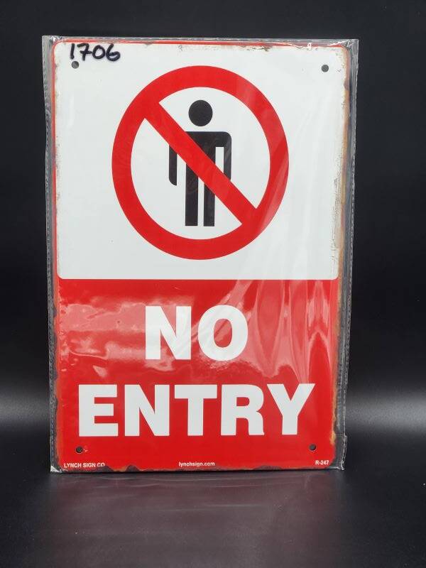 Tin Sign 1706 - NO Entry