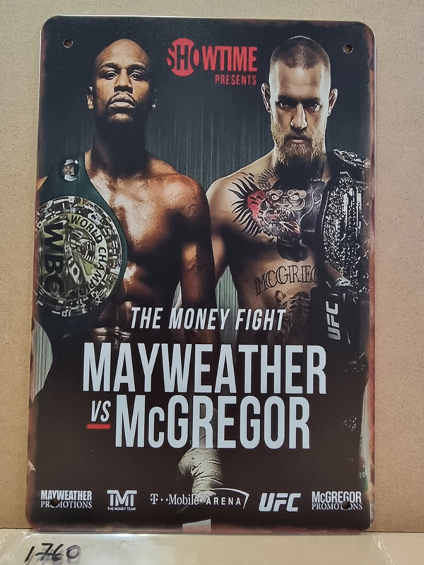 Tin Sign 1760 - The Money Fight Mayweather VS McGregor