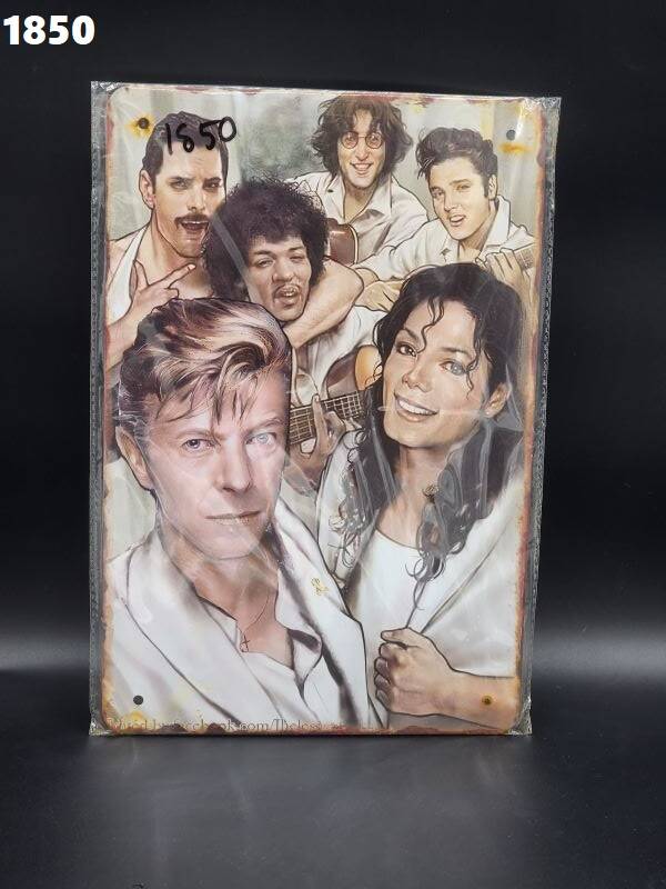 Tin Sign 1850 - Mix David Bowie Queen etc…