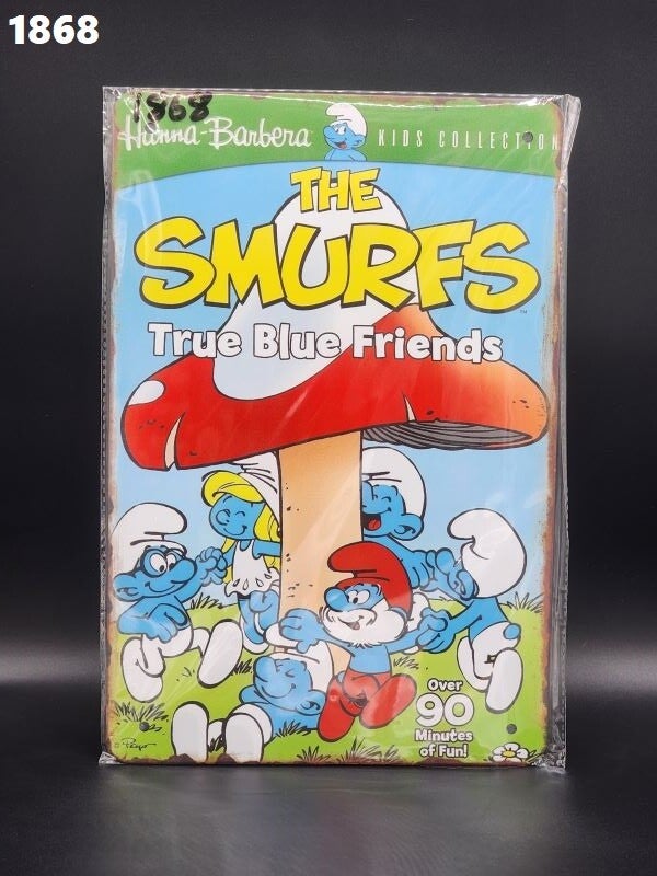 Tin Sign 1868 - The Smurfs True Blue Friends