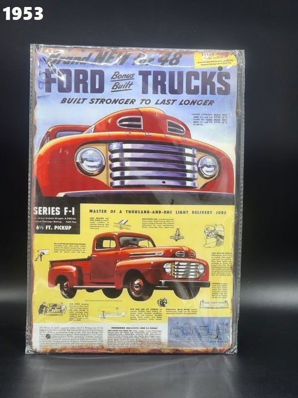 Tin Sign 1953 - Ford Trucks