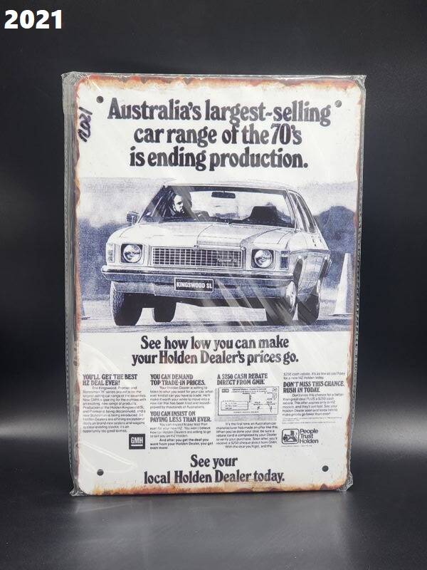 Tin Sign 2021 - Australias Largest Selling Holden