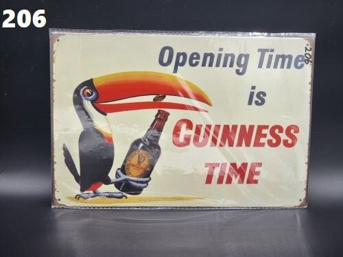 Tin Sign 206 - Opening Time Is Guinness Time