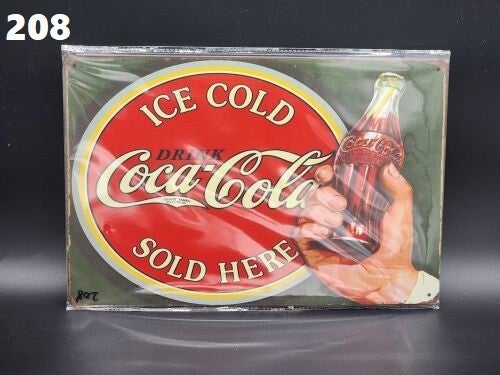 Tin Sign 208 - Ice Cold Drink Coca Cola Sold Here