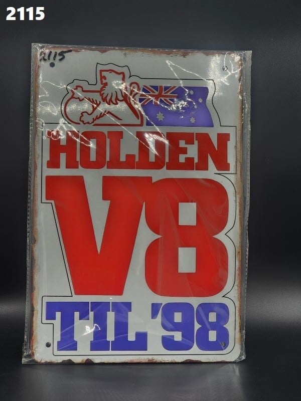 Tin Sign 2115 - Holden V8 til 98